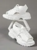 Sandále na platforme  white