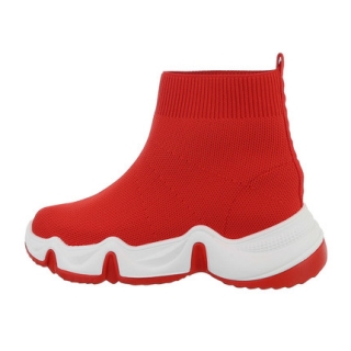 Červené  ponožkové tenisky